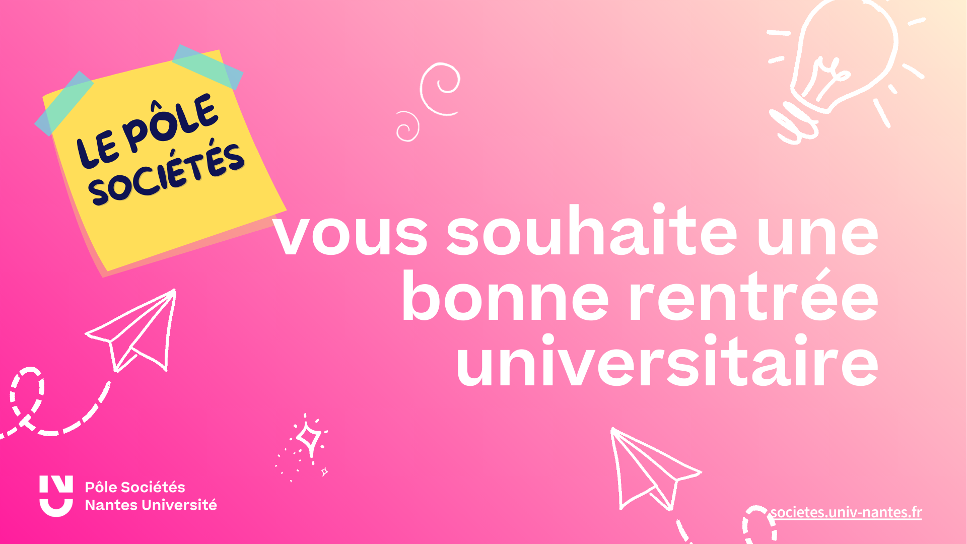 Le pôle sociétés vous souhaite une bonne rentrée